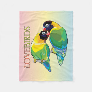 Maskenlovebirds Fleecedecke