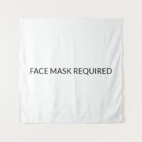 Maskenmaske Erforderlich einfach schwarz und weiß