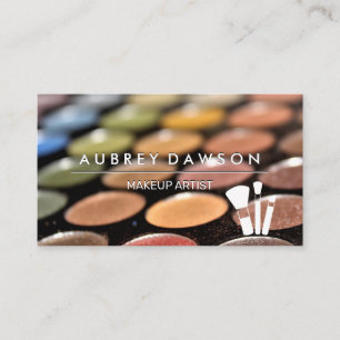 Maskenpalette   Makeup Brush-Symbol Visitenkarte