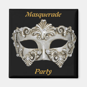 Maskenparty Save-the-Date-Magnet Magnet