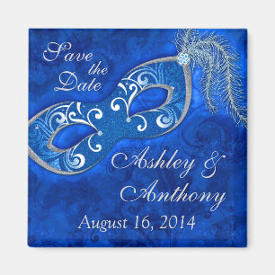 Maskerade-Ball-Karneval, der Save the Date Wedding Magnet