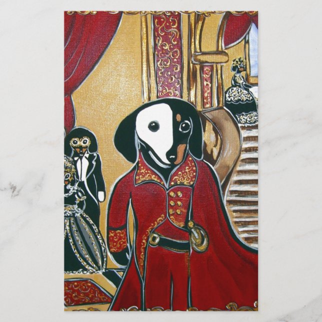 Maskerade Doxie Briefpapier (Vorderseite)