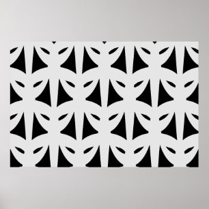 Maskerade in Schwarz & Silber Poster