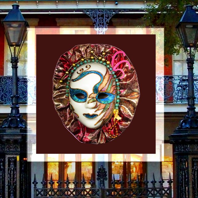 Maskerade, Mardi Gras, Karnevalsmaske Magnet (Von Creator hochgeladen)