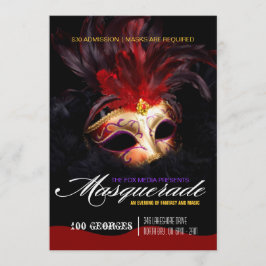 Maskerade-Party Einladung