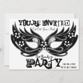 Maskerade-Party Einladungen ausschneiden