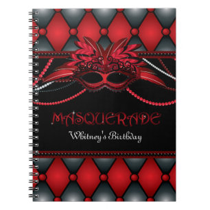 Maskerade-Party-Gast-Buch Notizblock