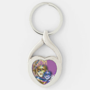 Maskerade quinceanera venezianische Masken (Herz) Schlüsselanhänger
