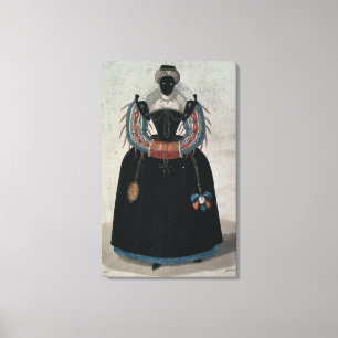 Maskeradekostüm im Stil Henri III (colo Leinwanddruck