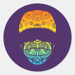 maskiert runder aufkleber