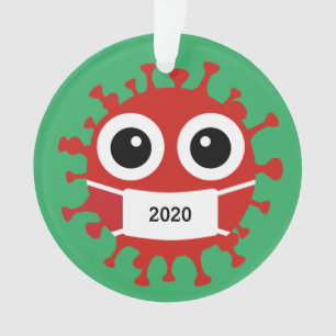 Maskierte Coronavirus Acrylzierung Ornament