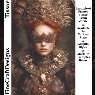 Maskierte gotische Maskerade Frau DU1 Decoupage Seidenpapier