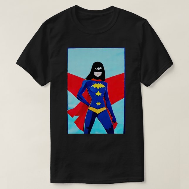 Maskierte Superhelden-Comicen ästhetisch T-Shirt (Design vorne)