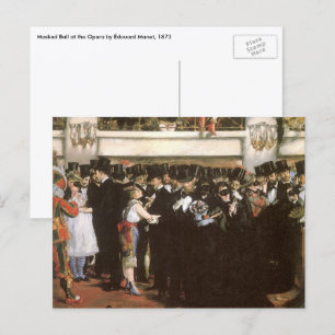 Maskierter Ball an der Oper von Edouard Manet Postkarte