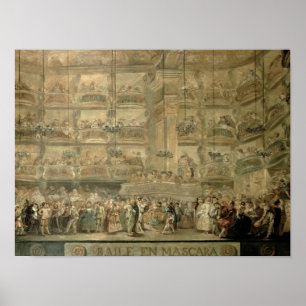 Maskierter Ball, c.1767 Poster
