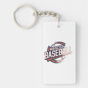 Maskottchen-Baseball-Grafik Schlüsselanhänger