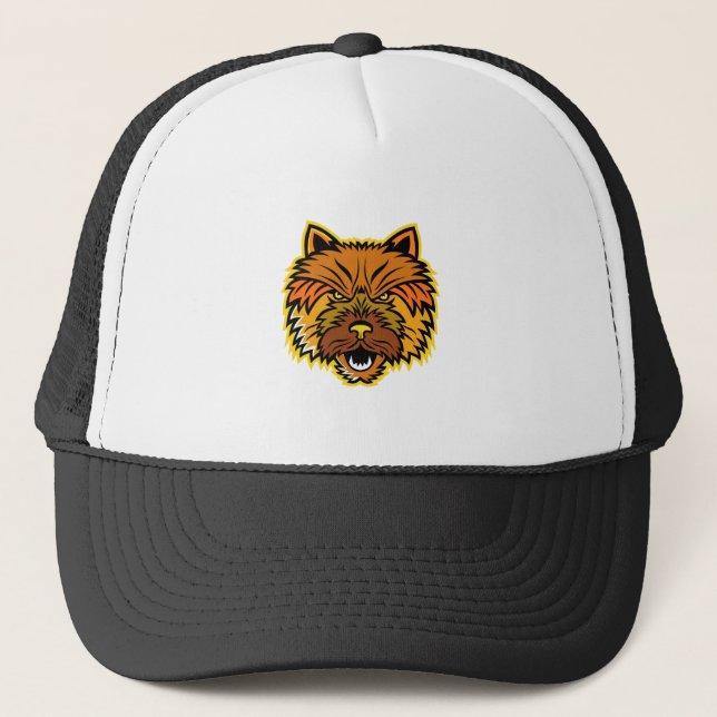 Maskottchen-Front Norwichs Terrier Truckerkappe (Vorderseite)