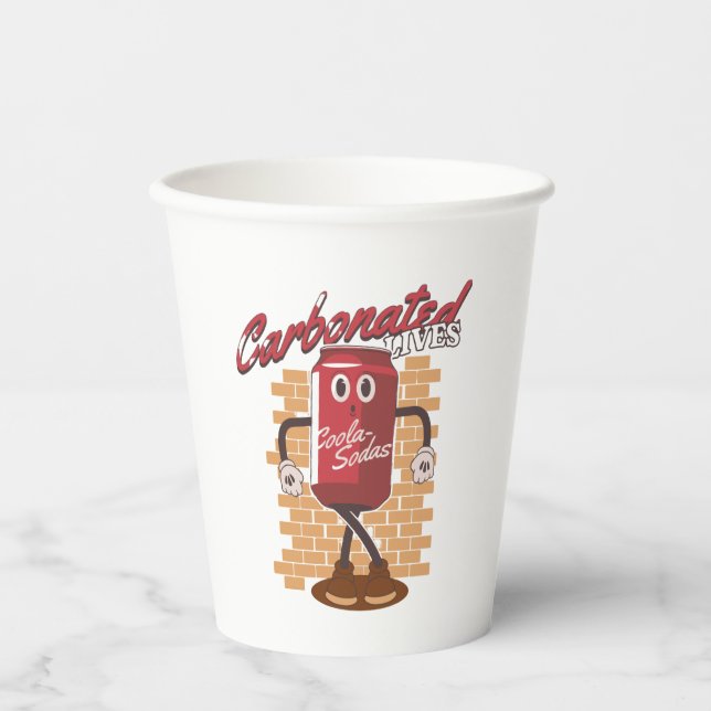 Maskottchen Getränk Cola Pappbecher (Vorderseite)