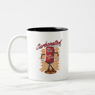 Maskottchen Getränk Cola Zweifarbige Tasse