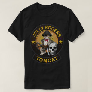 Maskottchen-Piratenflagge 2 des Tomcat-F-14 T-Shirt