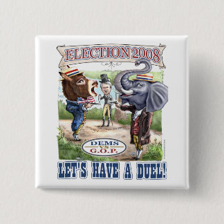 Maskottchen-politische Duell-Wahl 2008 Button