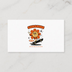Maskottchen-Sonnenblume mit Skateboard Visitenkarte