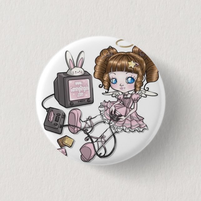 Maskottchenknopf Button (Vorderseite)