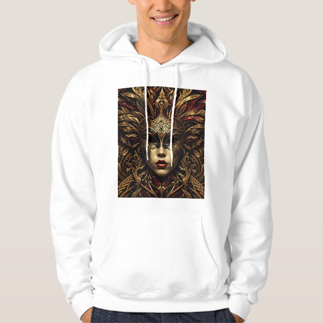 Masks of Mystery: Venice Meets Africa Hoodie (Vorderseite)