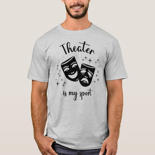 Masks & Stars: "Theater is my sport" theater kids' T-Shirt (Vorderseite)