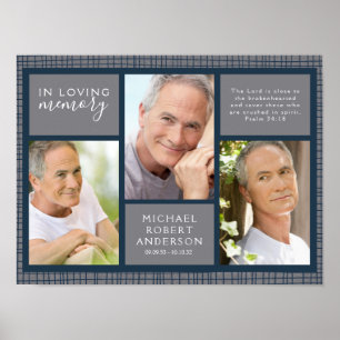 Maskuline Beerdigung Begrüßungszeichen im Gedächtn Poster