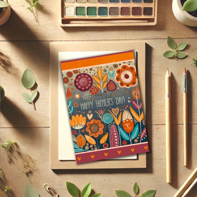 Maskuline Blumeninspirivität des modernen Vaters Karte (Von Creator hochgeladen)