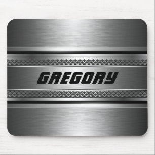 Maskuline Imitate Silver Stripes Design monogramie Mousepad