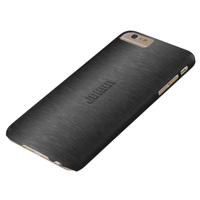 Maskuline Metallic Black Brushed Aluminium Look Case-Mate iPhone Hülle (Oberseite)