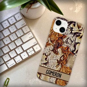 Maskuline Mosaik Brown Inspirivity Case-Mate iPhone 14 Hülle
