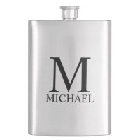 Maskuline Personalisierte Monogramm und Name Flask
