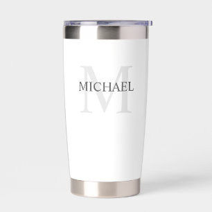 Maskuline Personalisierte Monogramm und Name Thermobecher