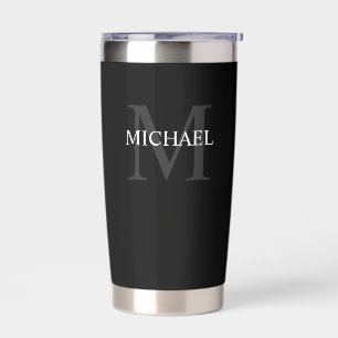 Maskuline Personalisierte Monogramm und Name Thermobecher
