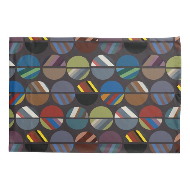 Maskuline Streifen Oval Halves Kissenbezug (Rückseite)