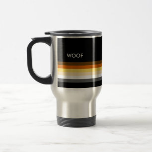 Maskuline und elegante Gay-Bear-Pride-Flagge woof Reisebecher