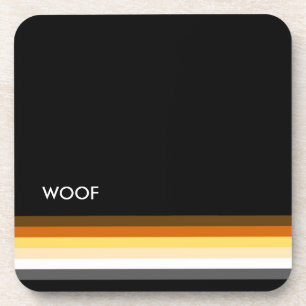 Maskuline und elegante Gay-Bear-Pride-Flagge woof Untersetzer