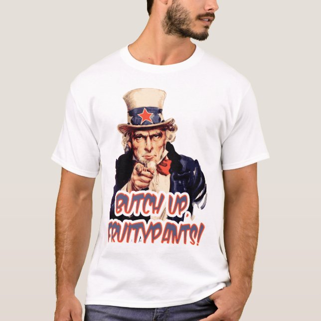 Maskuliner Typ oben, FruityPants! T-Shirt (Vorderseite)