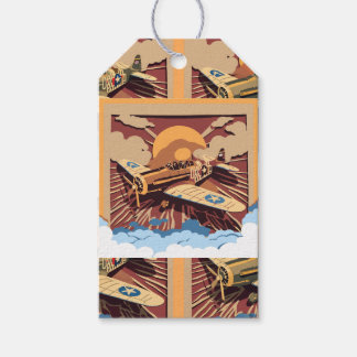 Maskulinisches Flugzeug des Vintagen Krieges Geschenkanhänger