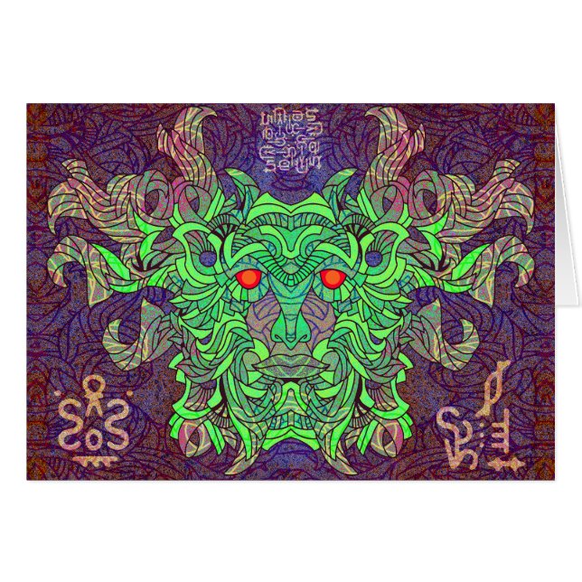 Maskyrinth: Green Man Card (Vorderseite (Horizontal))