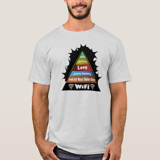Maslows Hierarchie des Bedarfs T-Shirt (Vorderseite)