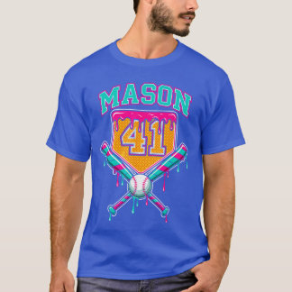 Mason 41 Meme Eiscreme-Tropf Baseball-Geburtstags- T-Shirt