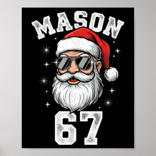 Mason 67 Cooler Santa Weihnachten Sechs Sieben Mem Poster