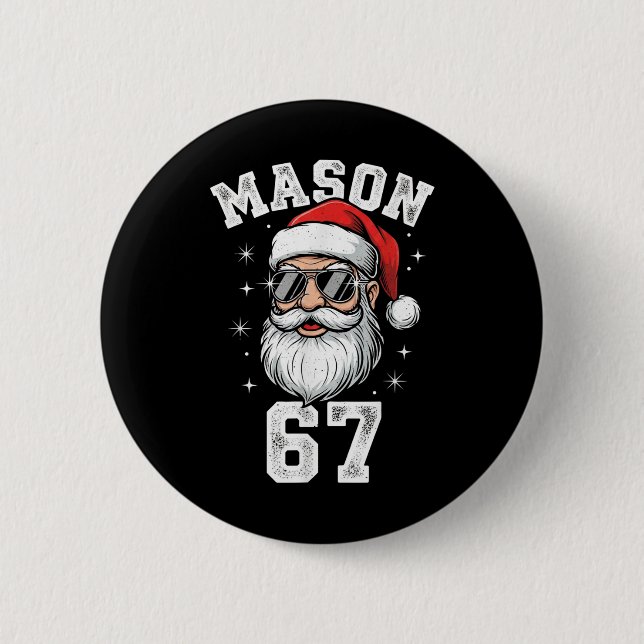 Mason 67 Cooler Weihnachtsmann Weihnachten Sechs S Button (Vorderseite)