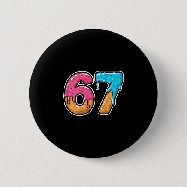 Mason 67 Eis Drip Meme Six Seven Lustig (auf C Button (Vorderseite)
