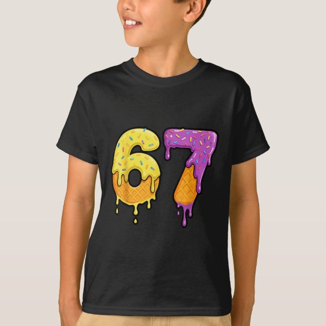 Mason 67 Eis Drip Meme Six Seven Lustig  T-Shirt (Vorderseite)