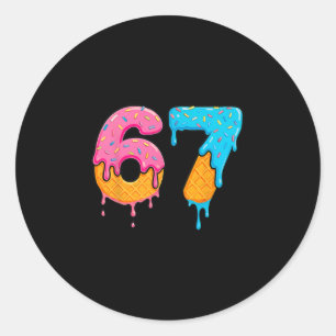 Mason 67 Eis-Drip-Meme Six Seven Runder Aufkleber